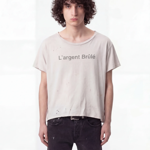 Distressed Logo Tee model front